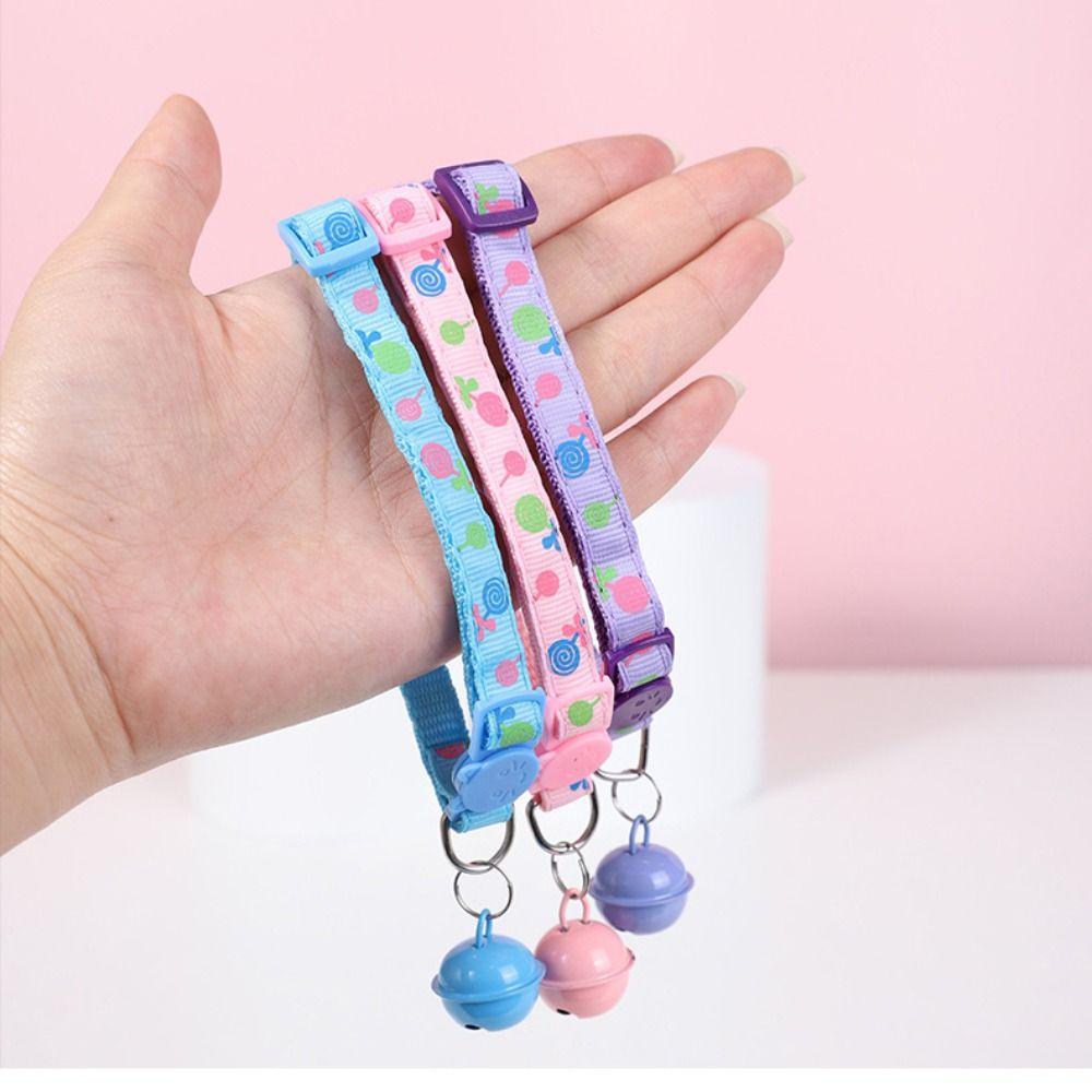 Cute Cat Head Cat Collars Pet Supplies Bell Pendant Collar Buckle Kitten Necklace