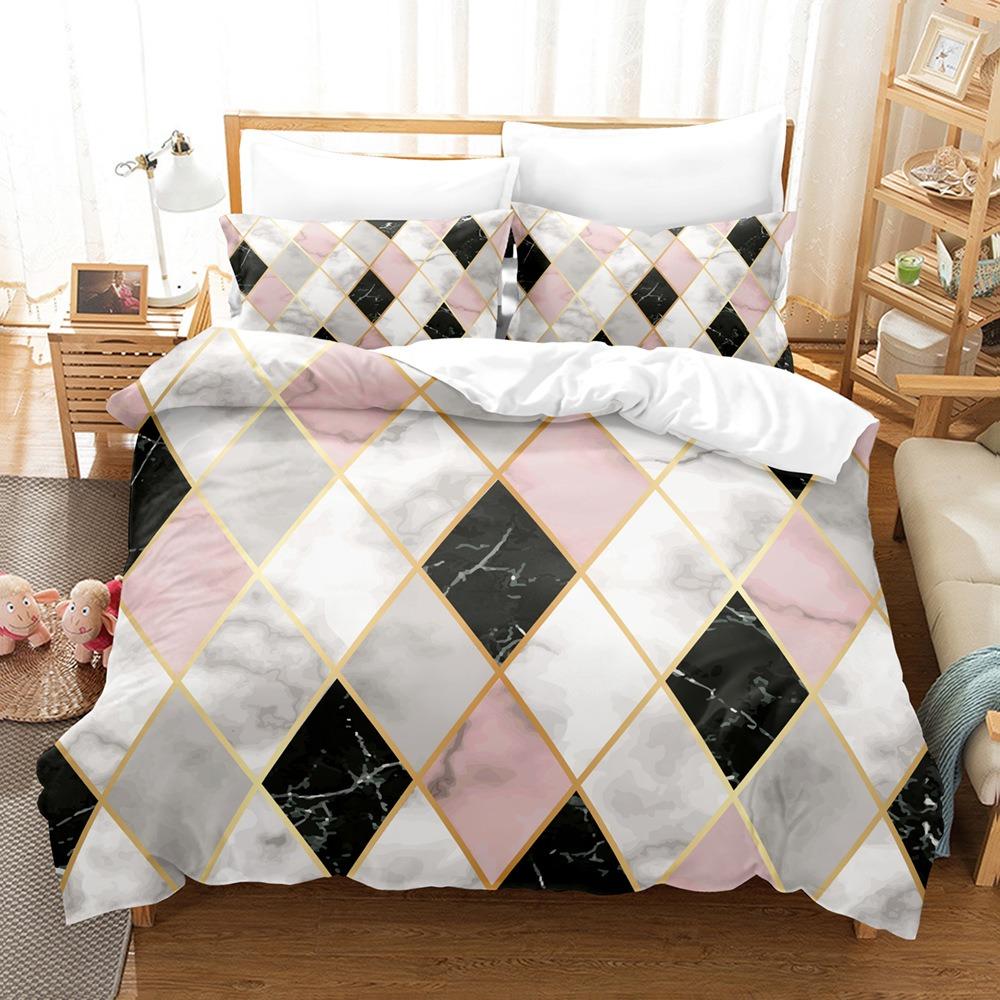 The Gift of Natures Force&Quietude -  Marble Grain Bedding Set, Duvet Cover&Pillowcases for a Grounded&Serene Bedroom Sanctuary