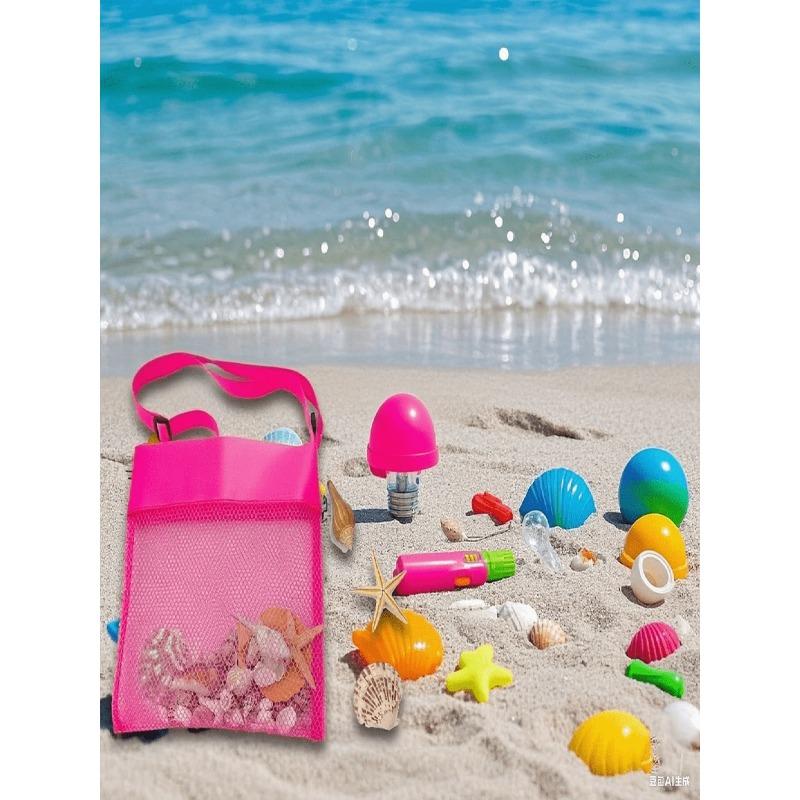 Яркая сетчатая пляжная сумка-тоут 1PC&Pink разноцветный