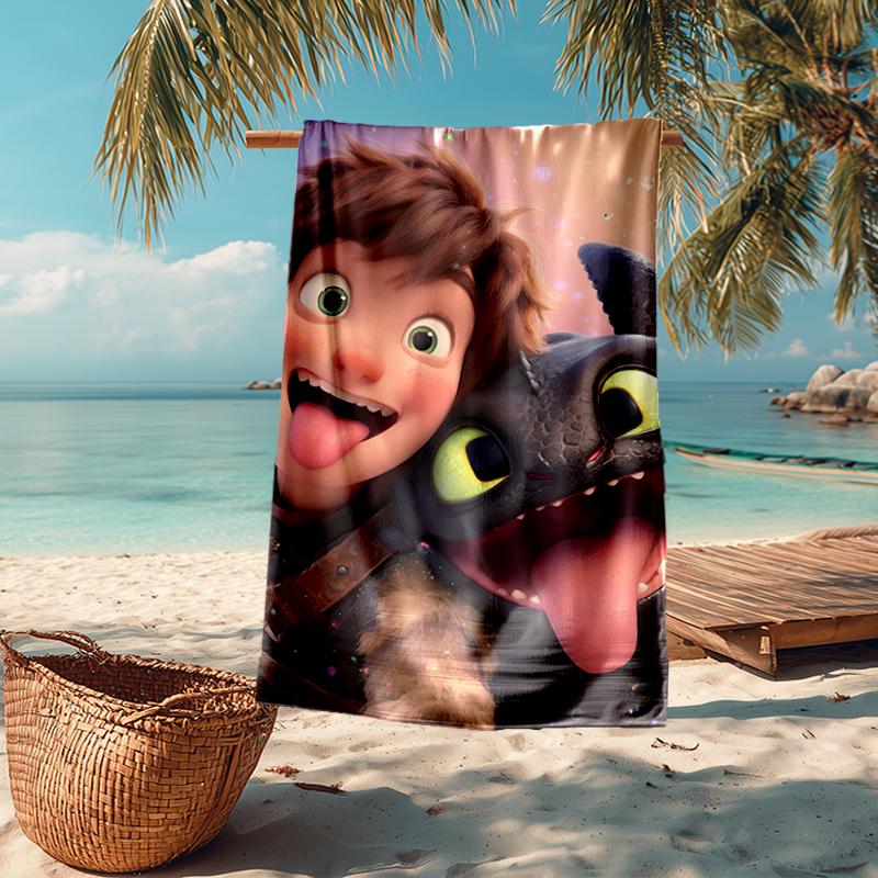 Ultra-Soft Beach Towel with Dragon Theme,Ideal for Pool - Camping, Diving - Perfect Travel Essential, Vibrant Beach Towel.