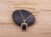 Nidin Top Quality Austrian Crystal Geometric Rectangle Pendant Necklaces For Women 5 Colors Stone Zircon Party Wedding Jewelry