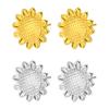 Elegant Floral Earrings With Sunflower Designs Stainless Steel Ear Accessories Jewelry For Daily Wear