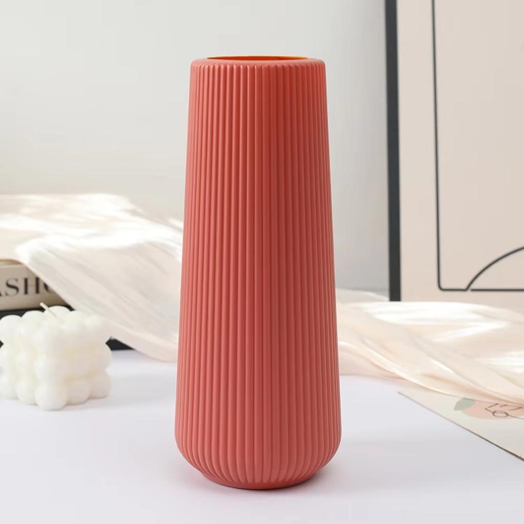 Plastic Decorative Vase Shatterproof Hemp Rope Folding Vase for Living Room