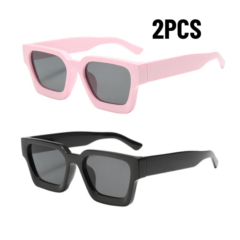 1PCS Fashion Square Women Luxury Sunglasses Retro Brand Designer Leopard Blue Green Sun Glasses UV400