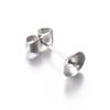 Wholesale 50pcs/lot Stainless Steel Blank Post Earring Studs Pins Base 3/4/5/6mm Ear For Half Hole Pearl Bead DIY Jewelry