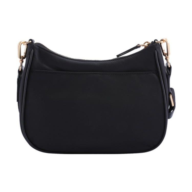 Tory Burch Web Series Adjustable Shoulder Strap Nylon Hobo Bag Women Bags Black 88370-001