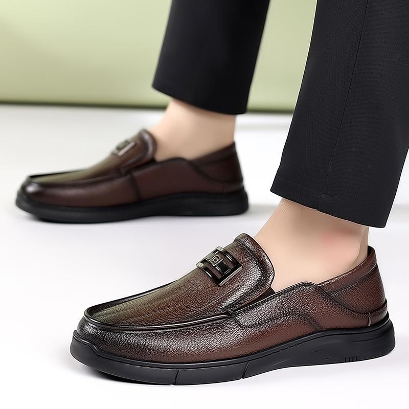 Fashion Men's Spring Luxury Brand Loafers Soft Sole Comfortable Dress Shoes Mens Slip On BusinessShoes Fashion Leather Casual Shoes