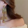 Ethnic Style Round Wind Chime Tassel Earrings High-end Metallic Temperament Earrings for Women