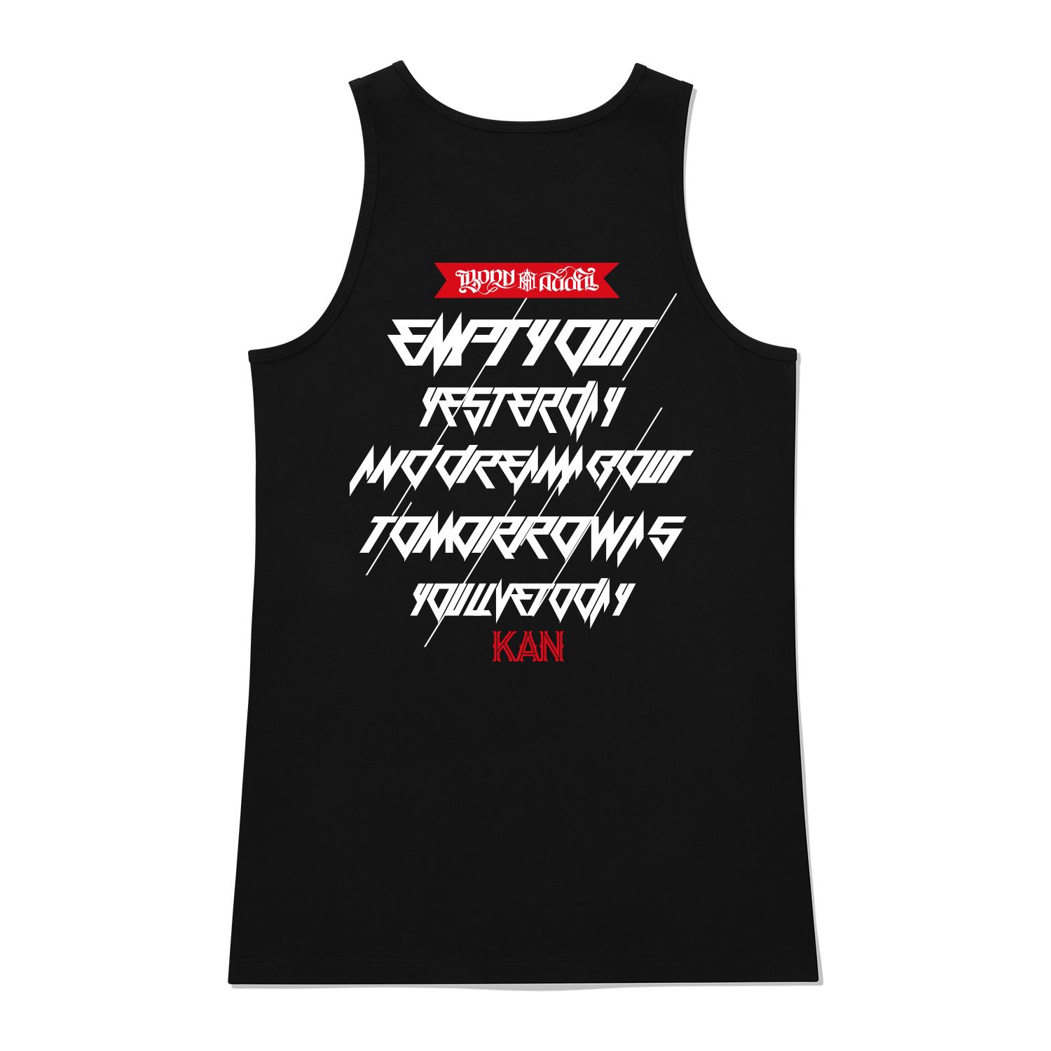 Khan 6312 Ksb0012 Khan Lettering Long Sleeveless - Black Black/L