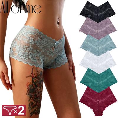 2 Teile/satz Spitze Höschen für Frauen Floral Aushöhlen Cheekie Stil Sexy Unterwäsche Weibliche Dessous Dessous Design Höschen