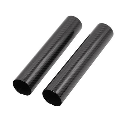 Shiwaki 2 Stück Motorrad Vorderradgabel Stoßdämpfer Abdeckung Schutz Carbonfaser Fahrrad, 25CM