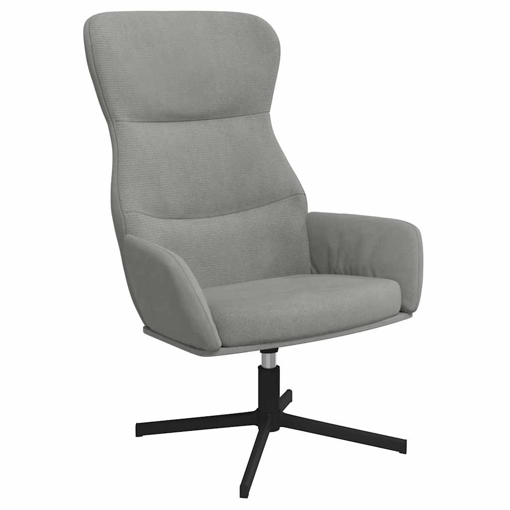 Recliner Chair Light Gray Velvet