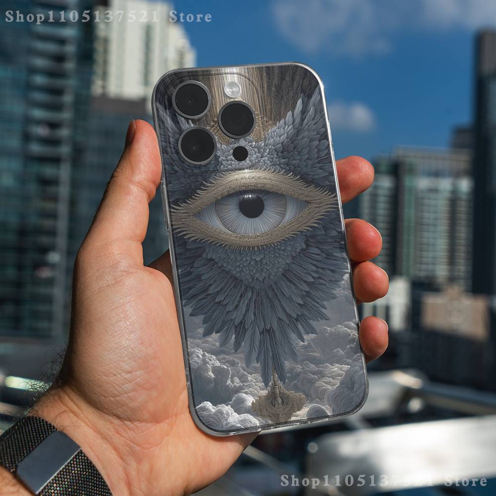 Occult Illuminati Eye Phone Case For iPhone 17,16,15,14,13,12,11 Pro,Max,Plus,X,XS,XR,SE4,E Mini Transparent Soft Cover
