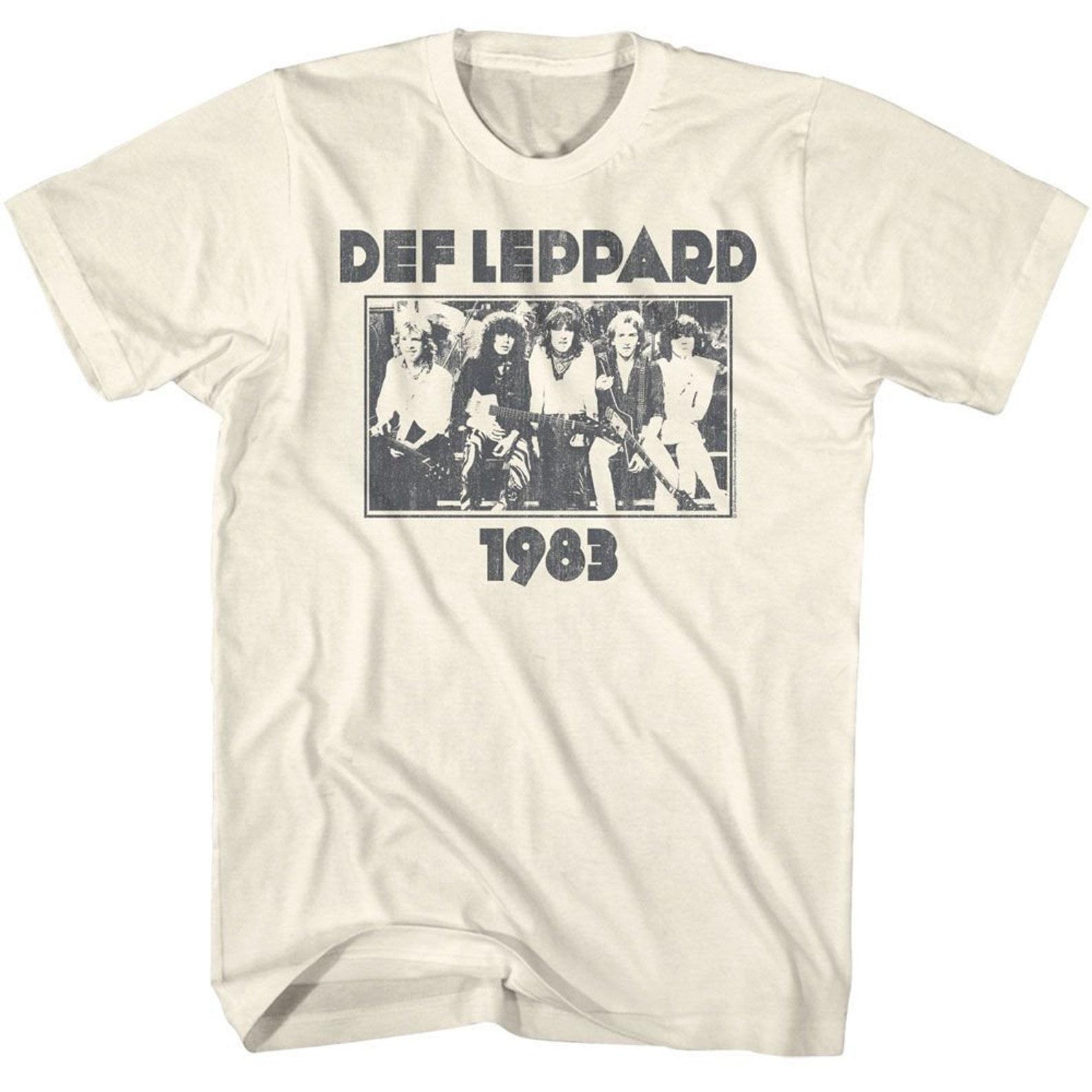 Def Leppard Monochrome 1983 Natural T-Shirt S