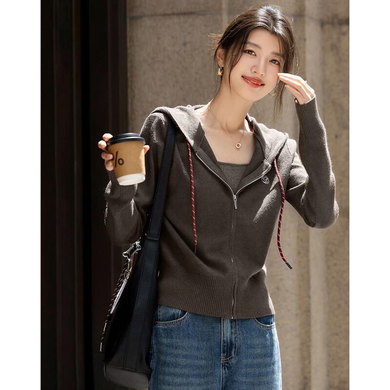 Demana Women's Hooded Embroidered Knit Sweater