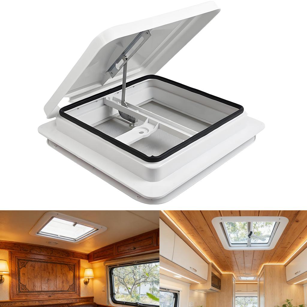 14Inch Plastic Roof Vent Cover Manual Trailer Vent Replacement Universal Bathroom Exhaust Vent for Trailer Motorhome