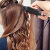 Foldable Hair Curler Straightening Brush Adjustable Temperature Anti Scald Ceramic Ionic Hair Curling Brush 100‑240V EU Plug