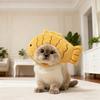 Maltese white goose hood Taiyaki cat hood pet hat small dog cute funny hat