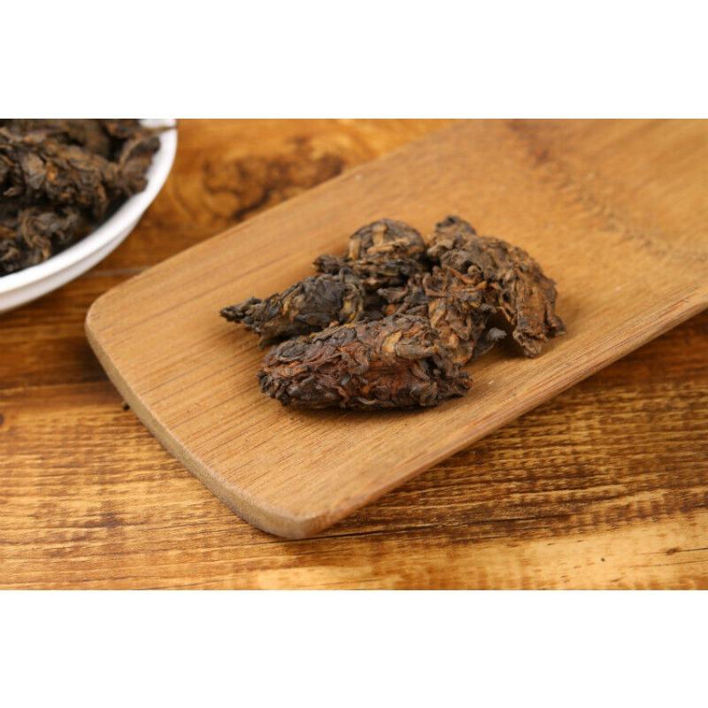 500g Black Tea Puerh Tea,Golden Bud Old Tea Head Menghai Ripe Tea