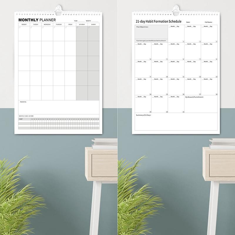Paper Calendar Whiteboard Month Dry Erase Blank Planner Monthly Planning Work Boards Premium Durable Quality Useful