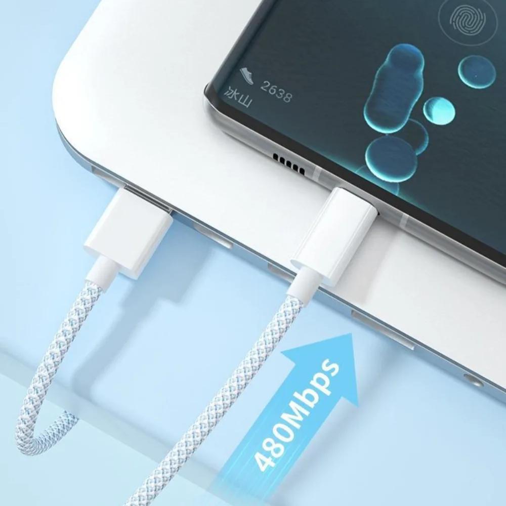 60W 6A USB Type C To Type C Cable Data Line for Iphone 15 16 Samsung Xiaomi Fast Charging Type C Data Charger