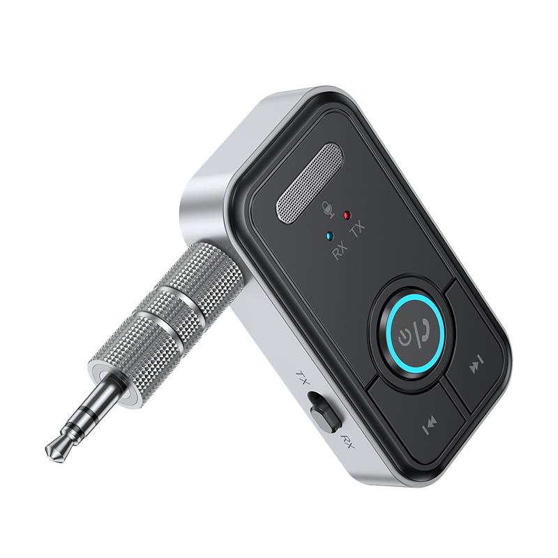 VAORLO 2 IN 1 Bluetooth 5.4 Audio Sender Empfänger 3,5MM AUX HiFi Stereo Musik Drahtloser Adapter Mit Mikrofon Für Fernseher PC Auto Flugzeug Lautsprecher Kopfhörer