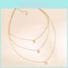 Elegant Three Layer Necklace For Women Stunning Geometric Design Versatile Choker Chain