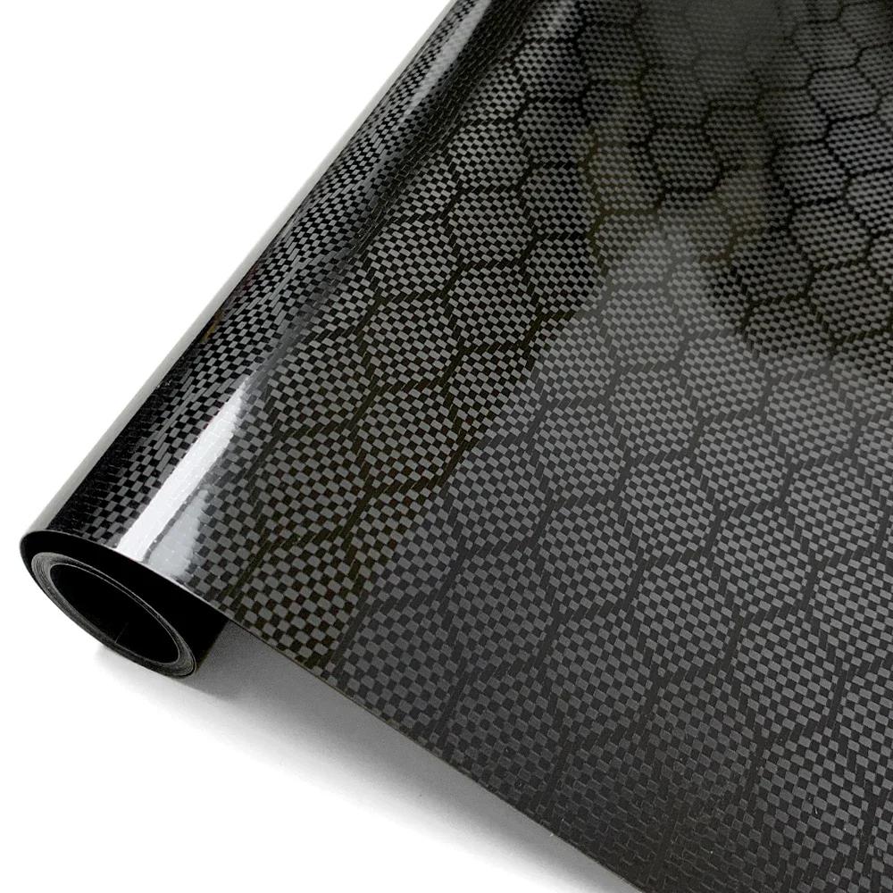 Car Stickers Diamond Grid Forged Carbon Stickers Waterproof Anti-scratch Air Release Auto Motorbike Body Colour Change Stickers 10cmx150cm