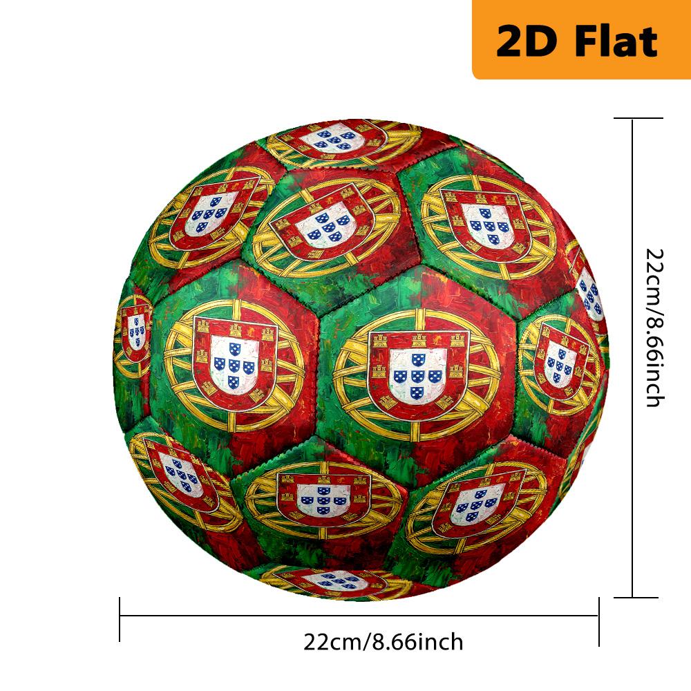 Vibrant Portuguese Heritage Soccer Ball Suitable for Both Training and Competition Outdoor Sports High Elasticity Very Elastic Training Football