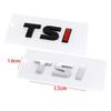 BPX5  New 3D ABS Chrome Black Logo TSI Emblem Letters Car Trunk Badge For 4 5 6 7 TSI Sticker Accessories