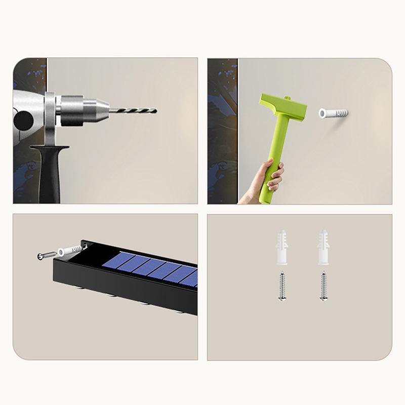 Outdoor Led Solar Wall Sign Light Garden Landscape Light 4/6/8 Led Waterproof Bright Solar Address Lights For Patio Stair Fence