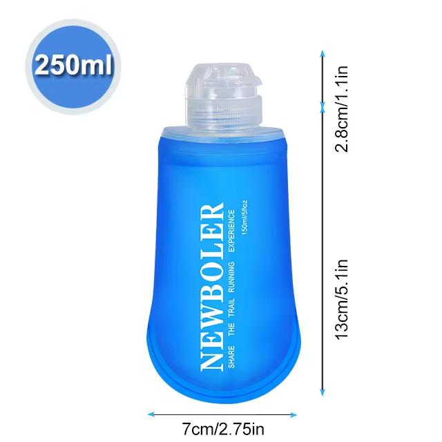 

NEWBOLER 500ml soft bottle foldable wristband water bottle TPU moisturizing water bottle running fixed anti slip outdoor sports