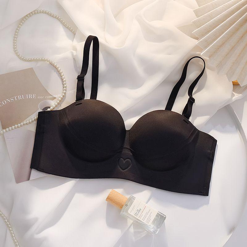 Comic chest peach cup seamless underwear small chest removable shoulder strap non-slip chest large invisible women's beautiful back bra