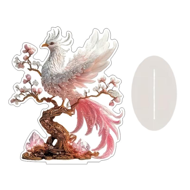 Dekoracyjna Figurka Dekoracja Smoka Do Biura Prezent na Parapetówkę Dekoracja Biurka Ornament 2D Akrylowy Ornament na Biurko