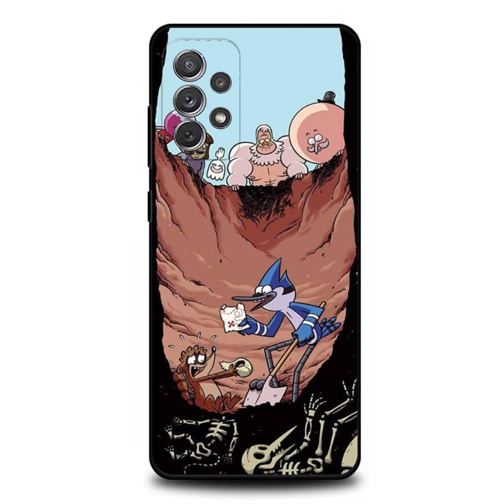 R-RegularES Cute Show Phone Case For Samsung S 25,24,23,22,30,21,10,9,Ultra,Plus,Lite,FE,4,5G Black Soft Case