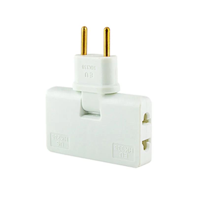 

1-4Pcs Rotate Plug Eu Converter One In Three 180 Degree Extension Plug Multi plug Slim Wireless Outlet Adapter Light Convenient білий