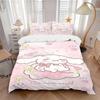 3pcs Pink Cinnamoroll Three-Piece Patterned Quilt Cover Set - Soft and Cozy Bedroom, Guest Room and Dorm Decorative Bedding 3-Piece Set 1 Quilt C