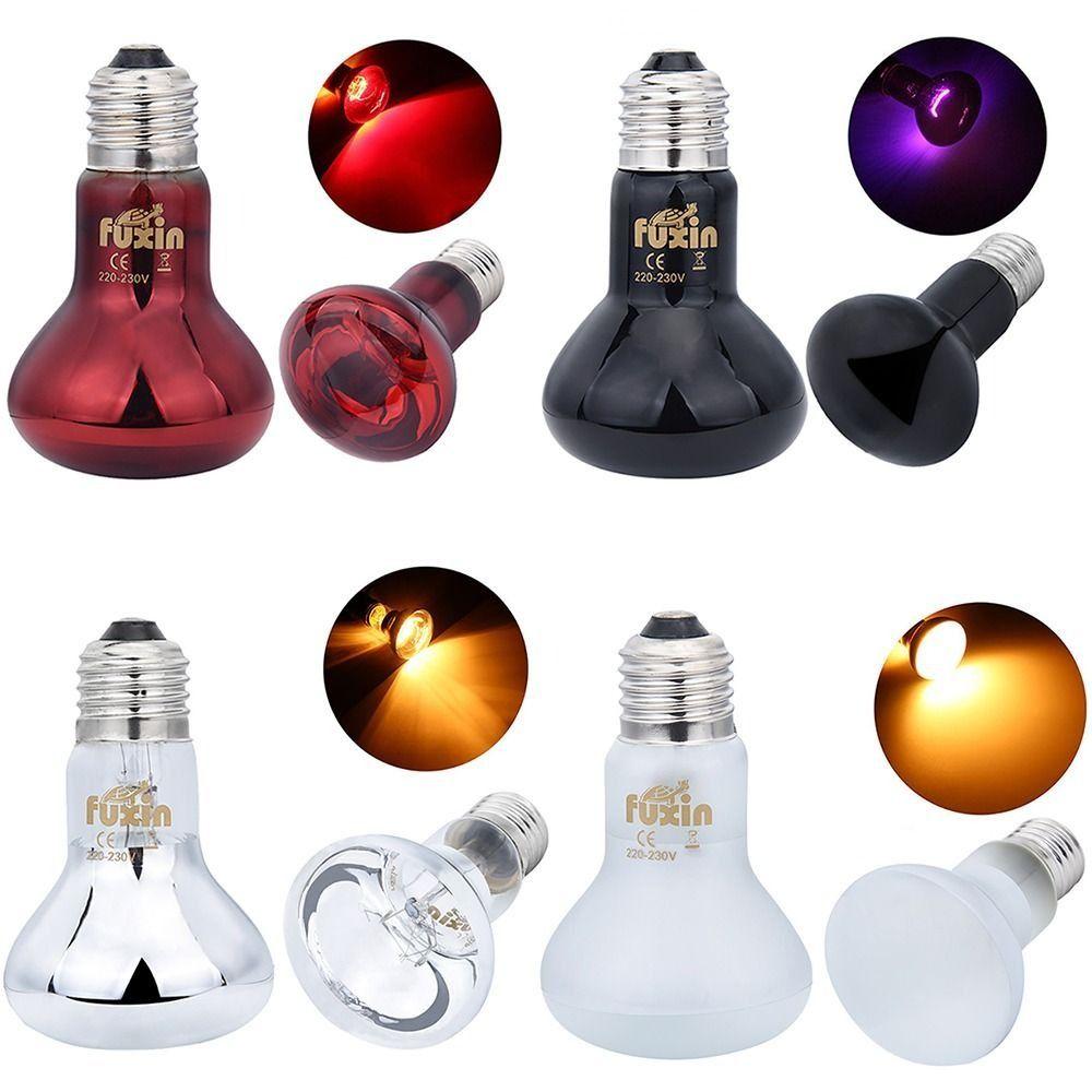 UVA Led Pet Heating Lamp Adjustable Infrared UVA Day Night Bulb 4 Kinds 25W/50W/75W/100W Reptile Heat Bulb Reptile Habitat