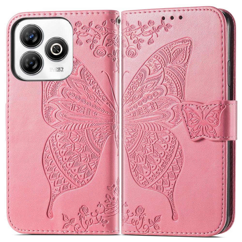 Etui dla ZTE Blade A75 4G PU Skórzany Portfel Pokrowiec na Telefon Wzór Motyla