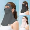 Sun Protection Guard Quick-Drying Fabric Ice Silk Face Guard with Breathable Mesh Cooling Fabric Full Coverage Extended Neck Gaiter Face Guard