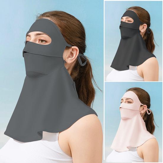 Sun Protection Guard Quick-Drying Fabric Ice Silk Face Guard with Breathable Mesh Cooling Fabric Full Coverage Extended Neck Gaiter Face Guard