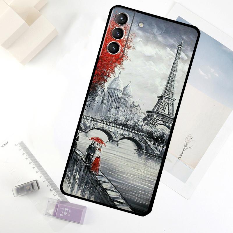 Paris Eiffel Tower France Phone Case For Samsung Galaxy S25 S26 Ultra S20 S21 S22 S23 S24 Ultra S10 Plus S25 FE Cover