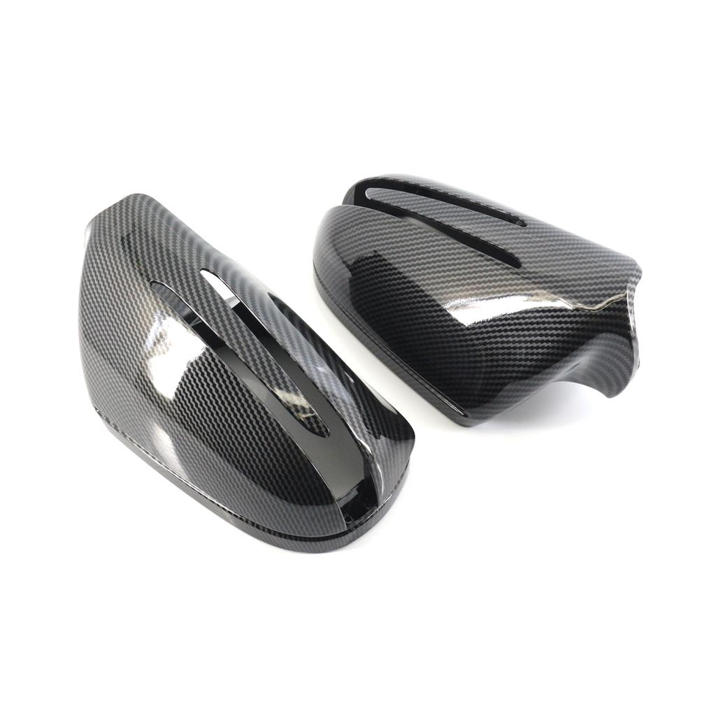Left & Right Car Rear View Mirror Cover Caps For Mercedes-Benz W207 W219 R230 R171 E-Coupe CLS SL SLK Class ABS Carbon