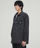 Minav Cracked Wash Denim Shirt Jacket [Dusty Black]