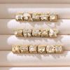 New Gold Color Heart Bow Rabbit Ears Pearl Italian Charm Links Fit 9mm Stainless Steel Bracelet Women Men DIY Making Jewelry