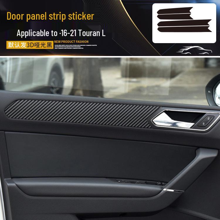 Carbon Fiber Gear Shift and Door Wrap Stickers for 2016-2021 VW Touran Interior.