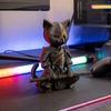Estatua de Gato Guerrero Escultura de Gato Samurái Impresa en 3D Adorno Animal Caprichoso de Escritorio para Decoración de Mesa Estante de Sala de Estar Regalo para Amantes de los Gatos Coleccionistas