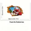 1 pièce Fenêtre de Chambre Nuit de Noël Art Père Noël Traîneau Cerf Stickers Muraux pour Décorations de Maison Cadeau Noël Nouvel An Papier Peint