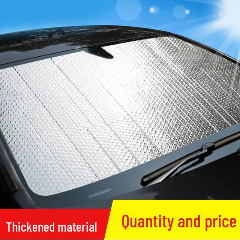 Universal Sun Visor for Car Windshields: Sun Protection & Heat Insulation, Front and Rear Coverage in One Piece