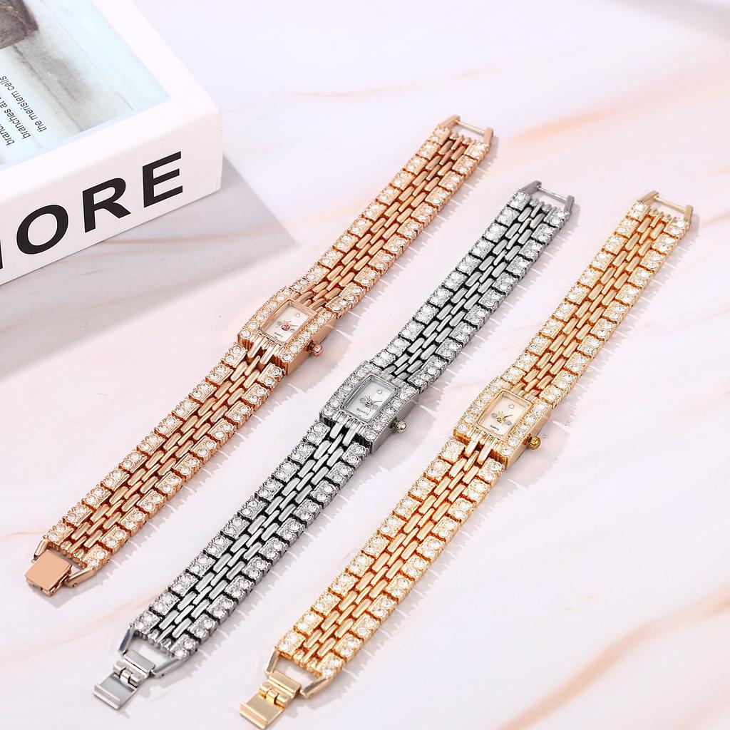 Wasserdichte quadratische Uhr für Quarzuhren mit abnehmbarem Zirkonia und einem süßen Perfekt für oder als Geschenk für Ihre Stilvolle, bei Frauen beliebt, Diamanten,